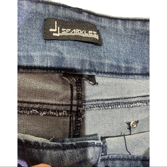 Distressed vintage ripped Jeans with rhinestones, only used once size13 - Picture 7 of 7